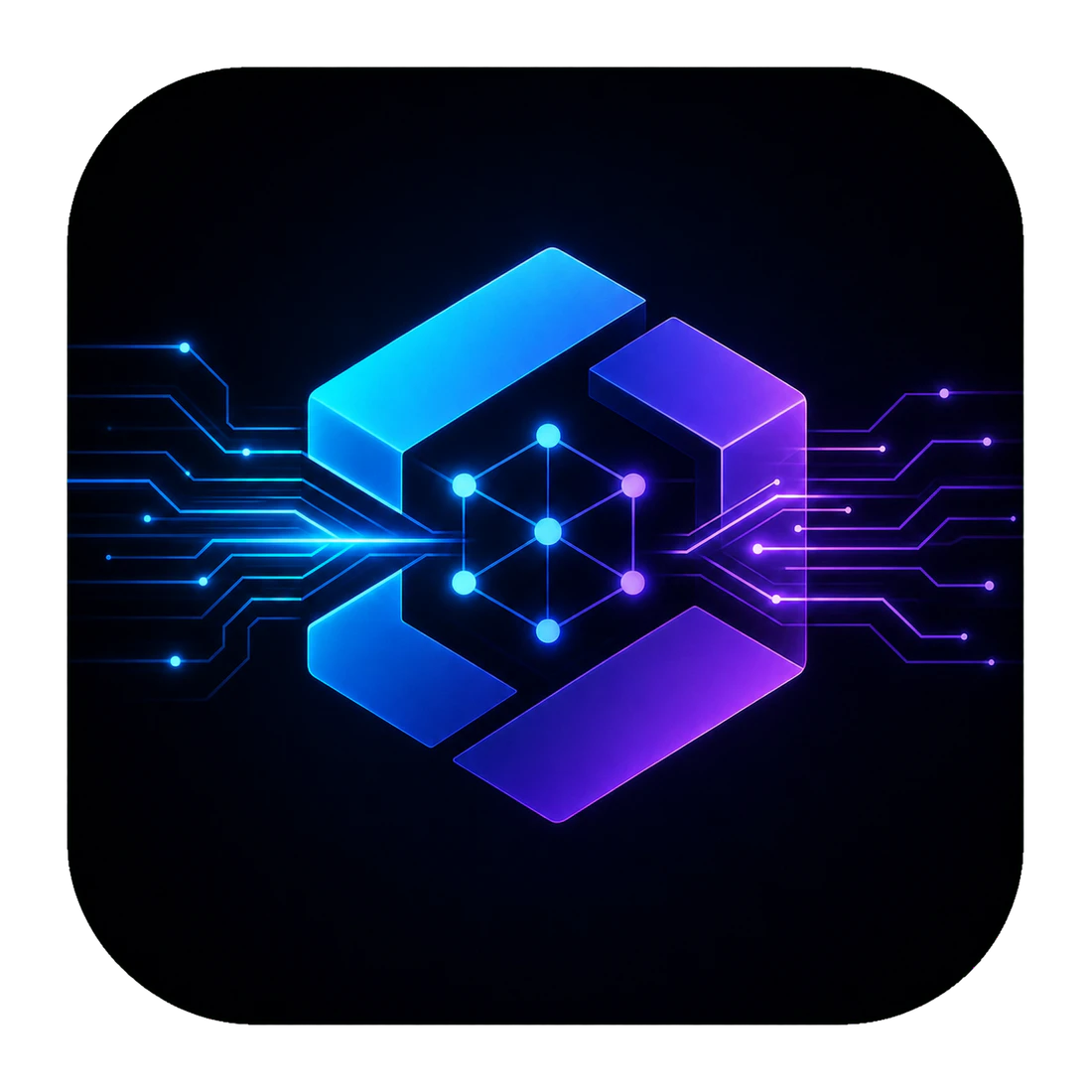 Krasis neon circuit logo